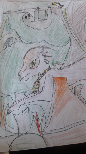 Mon dessin d'Amazonire L'aile dde Pluie.jpg